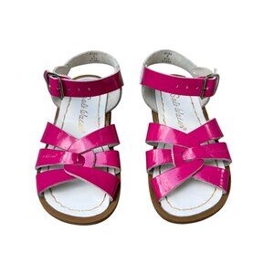 SALTWATER Sandals Original Girls Size 9 Patent Pink Salt Water Sandal Hoy Shoes